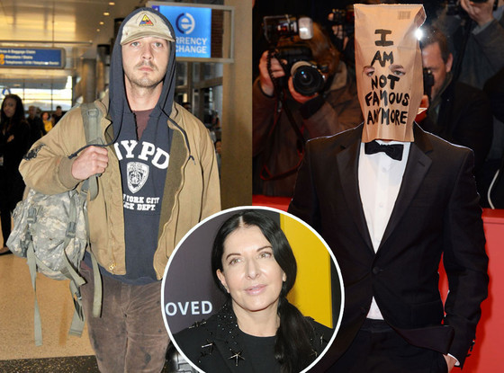 Shia LaBeouf, Marina Abramovic Shia LaBeouf, Marina Abramovic